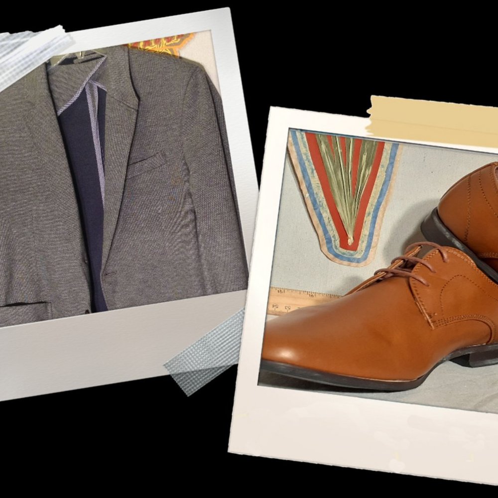 PERRY ELLIS Shoes, 10 | ZARA MAN, suit jacket, 44